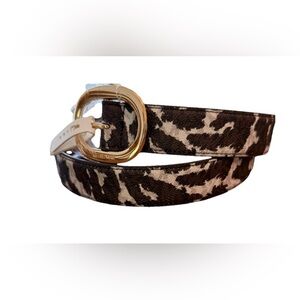 Michael Kors Leopard Belt with Gold Buckle Size XXL